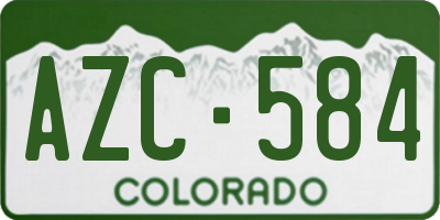 CO license plate AZC584