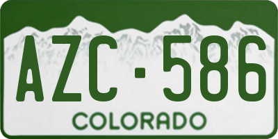 CO license plate AZC586