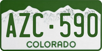 CO license plate AZC590