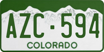 CO license plate AZC594