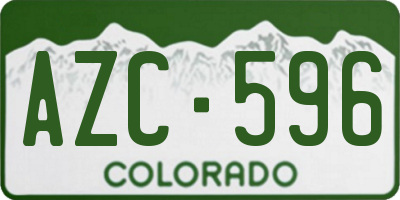 CO license plate AZC596