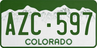CO license plate AZC597