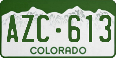 CO license plate AZC613