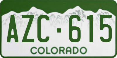 CO license plate AZC615