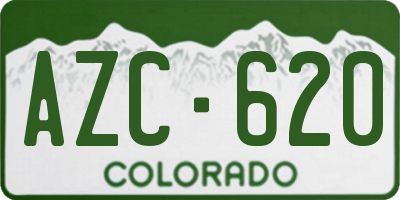 CO license plate AZC620