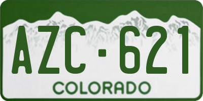 CO license plate AZC621