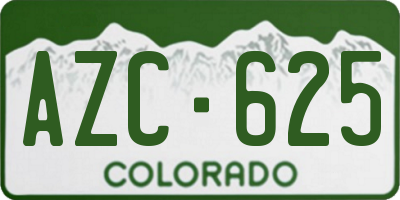 CO license plate AZC625