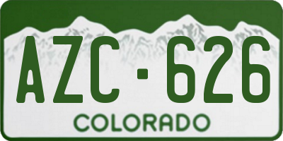 CO license plate AZC626