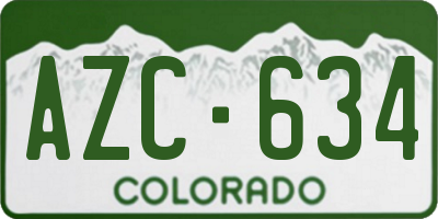 CO license plate AZC634