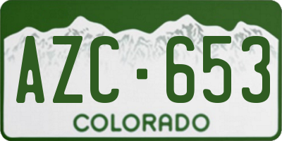 CO license plate AZC653