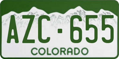 CO license plate AZC655