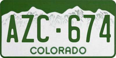 CO license plate AZC674