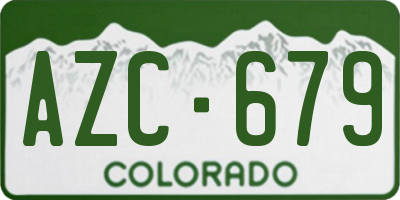 CO license plate AZC679