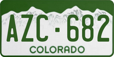 CO license plate AZC682