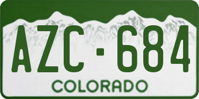 CO license plate AZC684