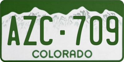 CO license plate AZC709