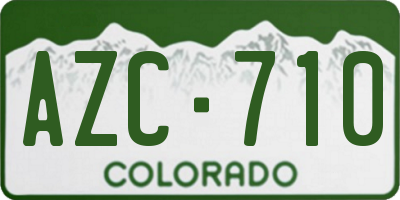 CO license plate AZC710