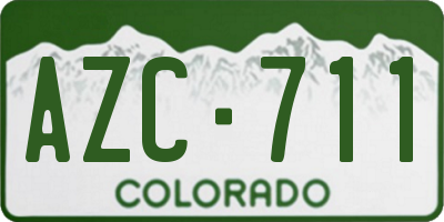 CO license plate AZC711