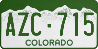 CO license plate AZC715