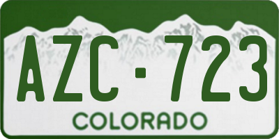 CO license plate AZC723