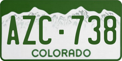 CO license plate AZC738