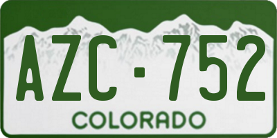 CO license plate AZC752