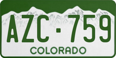 CO license plate AZC759