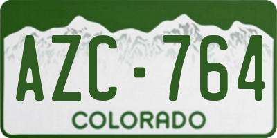 CO license plate AZC764