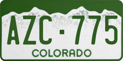 CO license plate AZC775