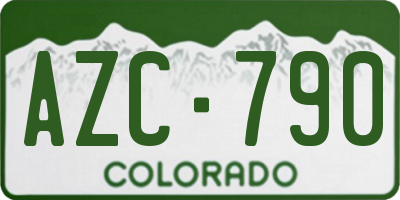 CO license plate AZC790
