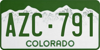 CO license plate AZC791