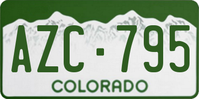 CO license plate AZC795