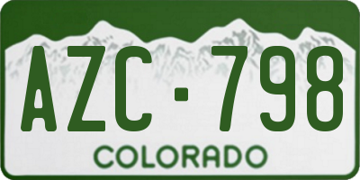 CO license plate AZC798