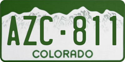 CO license plate AZC811