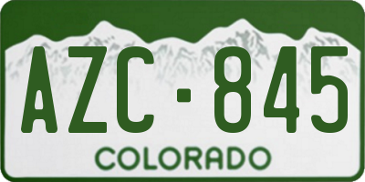 CO license plate AZC845