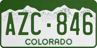 CO license plate AZC846