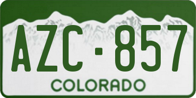 CO license plate AZC857