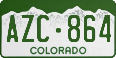 CO license plate AZC864