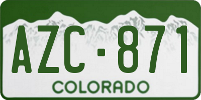 CO license plate AZC871
