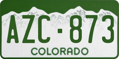 CO license plate AZC873