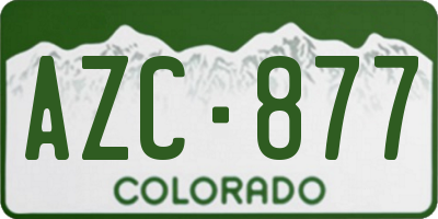 CO license plate AZC877