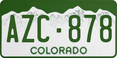 CO license plate AZC878