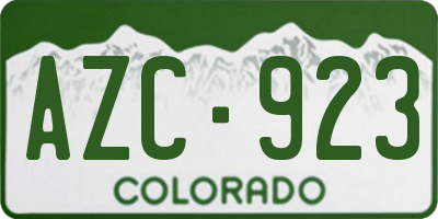 CO license plate AZC923