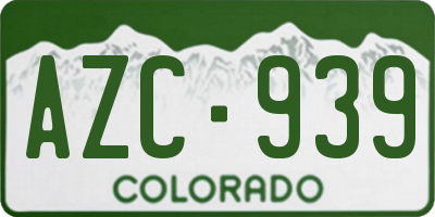 CO license plate AZC939