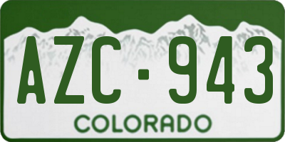 CO license plate AZC943