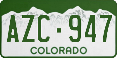 CO license plate AZC947