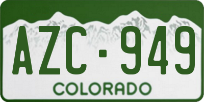 CO license plate AZC949