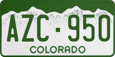 CO license plate AZC950