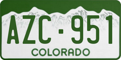 CO license plate AZC951