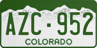 CO license plate AZC952